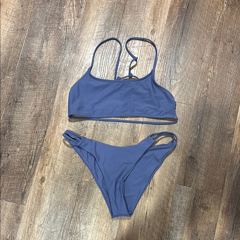 SHEIN Blue Racerback Bikini Set